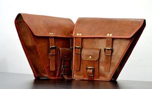 ชุด2ชิ้นสำหรับการเดินทางกระเป๋าดัฟเฟิลมอเตอร์ไซค์หนังแท้สไตล์วินเทจใส่ได้ทั้งชายและหญิง - Product Image 5