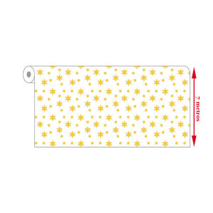 Rollo de Mantel Blanco de 1.20x7m con Estampado de Estrellas Doradas, Novotex TNT, B2B - Product Image 2