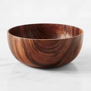 Tazón de Madera Artesanal Indio Personalizado en Línea al Mejor Precio, Tazón de Madera de Acacia Más Vendido, Tazón para Servir Ensaladas, Tazón para Servir Comida - Product Image 2
