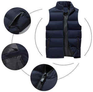 Veste de gilet d'hiver décontracté pour hommes gilet matelassé personnalisé gilet bouffant respirant à fermeture éclair - Product Image 2