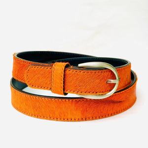 Nouvelle mode de ceinture décontractée pour hommes Style occidental longueur personnalisée en cuir de vachette avec boucle en acier imprimé poils d'animaux du Pakistan - Product Image 5