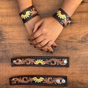 มาใหม่ล่าสุดขายร้อนสไตล์ตะวันตกทําด้วยมือทาสีเครื่องมือหนังมือสร้อยข้อมือUnisexสวมใส่ทุกวันแฟชั่นอุปกรณ์เสริม - Product Image 2
