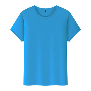 Camiseta hecha a medida para hombre al por mayor 60% algodón 40% poliéster mezcla patrón sólido 100% tejido de punto con diseño de logotipo - Product Image 5