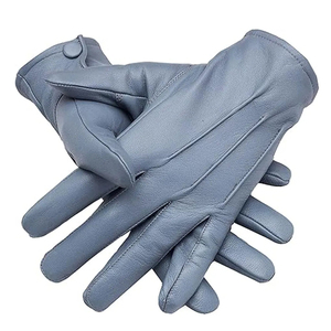 Gants tendance en cuir à logo personnalisé Produit respirant à coutures hautes Gants mode en cuir ultra doux au toucher pour femmes - Product Image 2