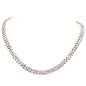 Elegante cadena cubana de oro blanco de 10 quilates con diamantes cultivados en laboratorio, collar de moda helado, joyería para hombre, moda Hip Hop - Product Image 2