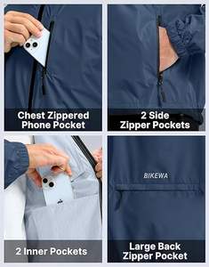 Chaqueta Cortavientos de Invierno para Hombre, Diseño de Diseñador, Estilo Vintage, Ligera, Impermeable, Casual, al por Mayor - Product Image 5