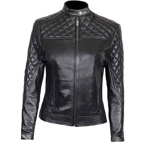 Chaqueta de piel de oveja auténtica para mujer de alta calidad al por mayor, tejido ecológico de longitud regular a la moda - Product Image 1
