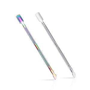 Empujador de Cutículas Cuadrado Ligero de Acero Inoxidable Premium Pro para Manicura - Cuidado de Uñas de Precisión, Reutilizable, Duradero, con Logotipo Personalizado - Product Image 2