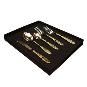 Juego de cubiertos de comedor de plata/oro reutilizable de lujo, cubiertos de acero inoxidable, cucharas, cuchillos, tenedores, juegos de cubiertos - Product Image 3
