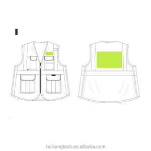 Gilet de sécurité réfléchissant haute visibilité de qualité supérieure avec poches et fermeture éclair pour équipement de travail de construction, gilet de travail EPI - Product Image 3