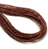 Perles de zirconium cubique (CZ) micro-facettées de 2-3 mm, de qualité supérieure, en zircon naturel brun, certifiées par un tiers, pour la fabrication de bijoux