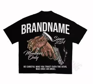 Impression à la demande, impression graphique sur coton lourd, 240 g/m², t-shirt oversize tendance, coupe ample, impression DTG pour hommes - Product Image 3