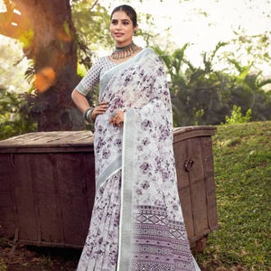 Collection Patta Saree en coton et lin de qualité supérieure Catalogue complet pour vêtements décontractés et de fête Taux de gros Vêtements pakistanais indiens - Product Image 1