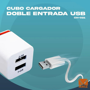 Chargeur mural USB double port 2.1A - Couleurs assorties - Product Image 2