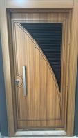 Portes d'entrée extérieures de sécurité modernes et avant-gardistes en acier inoxydable 304, finition polymère, anti-effraction, turques