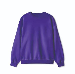 Sweat-shirt surdimensionné pour homme en gros, broderie 3D, teinture en pièce, pull uni, motif lourd, vêtements d'hiver - Product Image 3