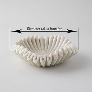 Cuenco de Mármol Blanco Puro, Frutero, Tallado a Mano - Product Image 4