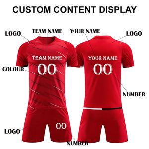 Conjunto de Uniforme de Fútbol Personalizado, Ropa Deportiva Unisex de Secado Rápido, Jersey y Pantalones Cortos 100% Poliéster, Kit al por Mayor OEM ODM - Product Image 5