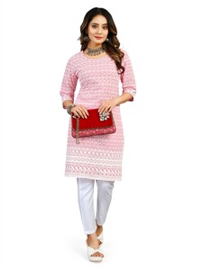 Precio de fábrica al por mayor Schiffli trabajo algodón Kurti para la fiesta de boda al aire libre y proveedor de exportador indio - Product Image 3