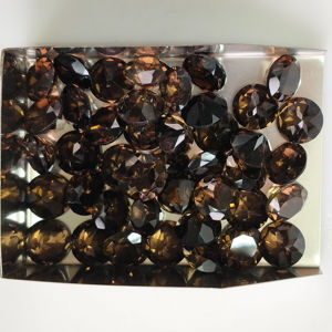 Cuarzo Ahumado Natural de 9MM, Corte Brillante Redondo, Gema Suelta de la Mejor Calidad para la Fabricación de Joyas - Product Image 3