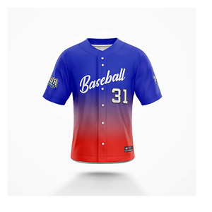 ZATA SPORTS 100% polyester maillot de Baseball personnalisé hommes taille adulte respirant séchage rapide antibactérien Sublimation imprimé col en v - Product Image 5