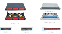19 pouces 1U 2U boîte à bornes en métal 24 carton panneau de brassage à fibres optiques IPTV Data Center Racks boîtier LC 1x12 1*24 réseau