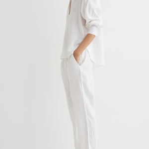 Venta al por mayor de las mujeres de algodón blanco satén pantalones paquistaníes bordados en el dobladillo inferior de tamaño personalizado de embalaje OEM con servicio - Product Image 5