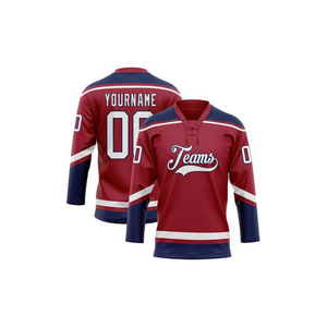Venta al por mayor de encargo de sublimación impresa equipo de hockey Jersey Venta superior en blanco de hockey sobre hielo Jersey - Product Image 6