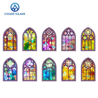 Vidrio para Púlpito de Iglesia, Arte Moderno en Vitral, Patrón Religioso, Vidrio Decorativo de Colores para Ventanas, Puertas y Claraboyas
