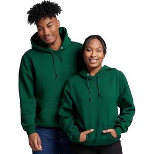 Sudadera con capucha de lana mezclada de algodón de talla grande para hombre, Jersey extragrande con logotipo bordado, sudadera básica con capucha - Product Image 1
