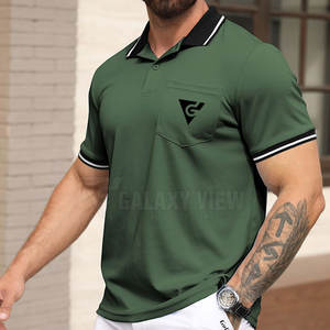Custom Made High Quality Polo T-Shirts For Men Summer <b>Clothes</b> Customized Color Short Sleeve 100% Cotton Polo T-Shirt - Product Image 2