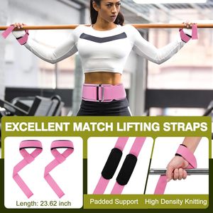 Ceinture d'haltérophilie et sangles de levage: ceinture d'haltérophilie pour hommes femmes ceinture de squats de Deadlift pour l'entraînement de musculation - Product Image 2