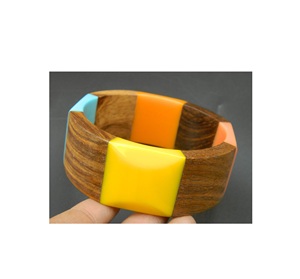 Brazalete de Resina Hecho a Mano, Joyería de Moda, Tamaño Personalizado, Joyería para Mujer, Brazaletes de Resina Hechos a Medida, Brazaletes de Boda de Alta Calidad - Product Image 2