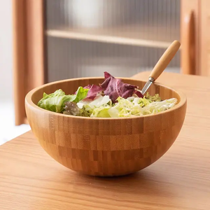 Cuenco de madera de acacia ecológico para artes creativas, característica de madera natural - Product Image 4