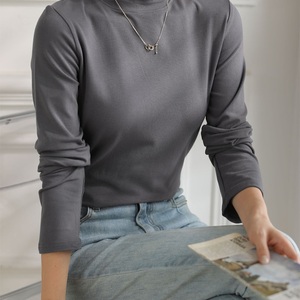 T-shirt unisexe oversize à manches longues 100% coton personnalisé poids lourd 280g à la mode conception du cou des hommes - Product Image 1