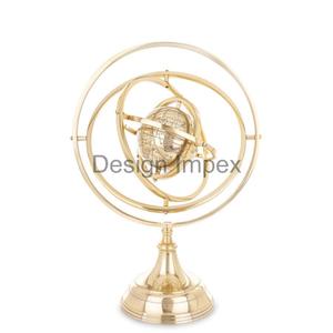 Nautical Decorative Item Table Accessories Rotatable Elegant Silver Gold Rotatable <b>Globe</b> Model Showpiece Competitive Price - Product Image 5