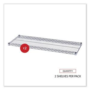 Alera ALESW584818SR 2/carton 48 pouces. X 18 pouces Étagères en fil d'acier industriel pour le rangement dans les garages - Product Image 3