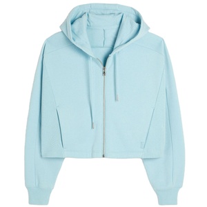 Conjunto Deportivo de Felpa 100% Algodón con Cremallera y Logotipo Personalizado, Nuevo Conjunto Corto Impermeable, Transpirable y Resistente al Viento para Mujer, Ropa de Dormir - Product Image 3