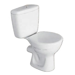 Gran oferta de lujo europeo P-Trap cuadrado de dos piezas de cerámica sanitaria inodoro de doble descarga para hoteles y baños - Product Image 2