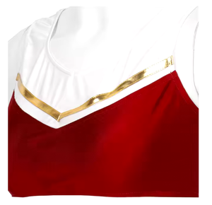 ชุดเชียร์ลีดเดอร์สีดำและสีเขียวนีออน แขนยาว สำหรับการแสดง ประดับด้วยคริสตัล - Product Image 5