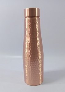 Botellas de agua martilladas de cobre mate de 950 ML Colección de vasos de plástico a prueba de fugas del fabricante - Product Image 3