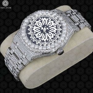Charm Jewellis Luxury Women's <b>Diamond</b> Encrusted Tonneau <b>Watch</b> Stainless Steel Analog Quartz Folding Clasp 36mm - Product Image 2