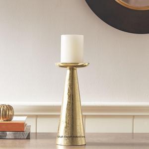 Great Design Gold Finishing Metal <b>Pillar</b> <b>Candle</b> Holder for Home & Wedding Tabletop Lighting Decoration <b>Candle</b> <b>Pillar</b> - Product Image 2
