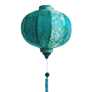 โคมไฟผ้าไหมแบบดั้งเดิมของเวียดนามงานหัตถกรรมแฮนด์เมดโคมไฟแขวนตกแต่งปาร์ตี้ในบ้านสวน - Product Image 1