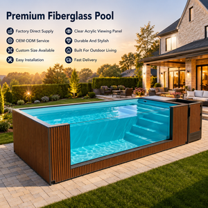 Custom Outdoor Fiberglass Above Ground Swimming <strong>Pool</strong> <strong>for</strong> <strong>Garden</strong> Backyard Large Luxury Acrylic Infinity Plunge <strong>Pool</strong> - Product Image 3