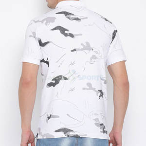 Polo de golf à séchage rapide de haute qualité pour hommes 100% coton motif solide à manches courtes conception sur mesure en tricot numérique - Product Image 3