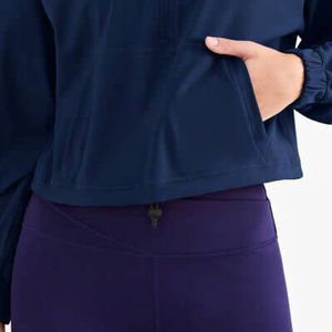 Custom <b>Women's</b> Active Workout <b>Gym</b> <b>Top</b> Quick Dry <b>Long</b> <b>Sleeve</b> Fitness Jacket Zipper Breathable Yoga Sport Activewear Quality Front - Product Image 3