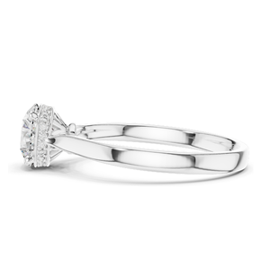 Bague de fiançailles en diamant de laboratoire rond de 1,236 carats pour femme, clarté VVS-VS EF, or 18 carats, 14 carats, 10 carats et argent 925, rose - Product Image 4