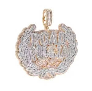 Custom Made VVS Natural Hip Hop 10K/14K Gold <b>Material</b> Diamond Pendant for Wedding and Party Wear - Product Image 2