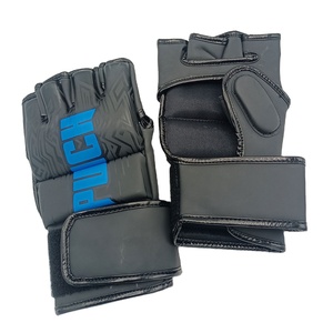 Nouveaux gants de MMA en cuir de haute qualité, logo personnalisé, votre propre design, gants d'entraînement de boxe, légers, demi-doigts - Product Image 1